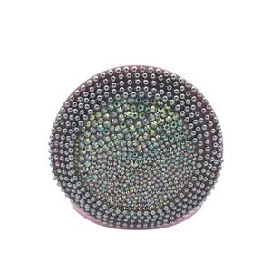 (New) 4” Pink Crystal Double Sided Mirror Compact (Fabglitz)